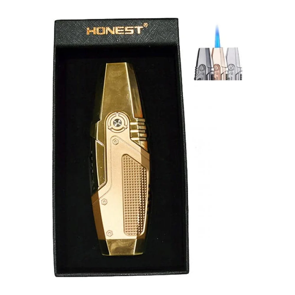 Lighter 2 jet flame gold