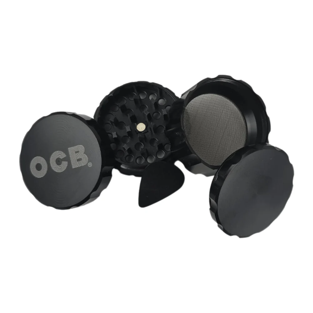 OCB Metal Grinder 50mm, 4-Piece (Black/Anthracite Assorted)