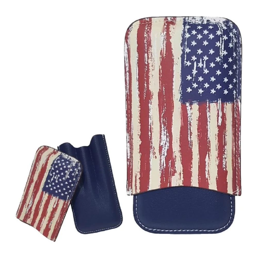 Travel Humidor Set Leather USA
