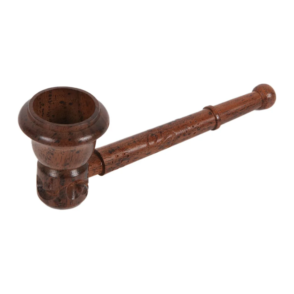 Rosewood short pipe carved
