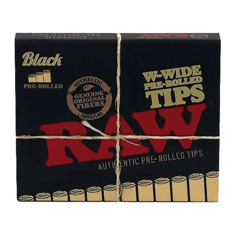 Black pre-rolled wide tips w shape 20