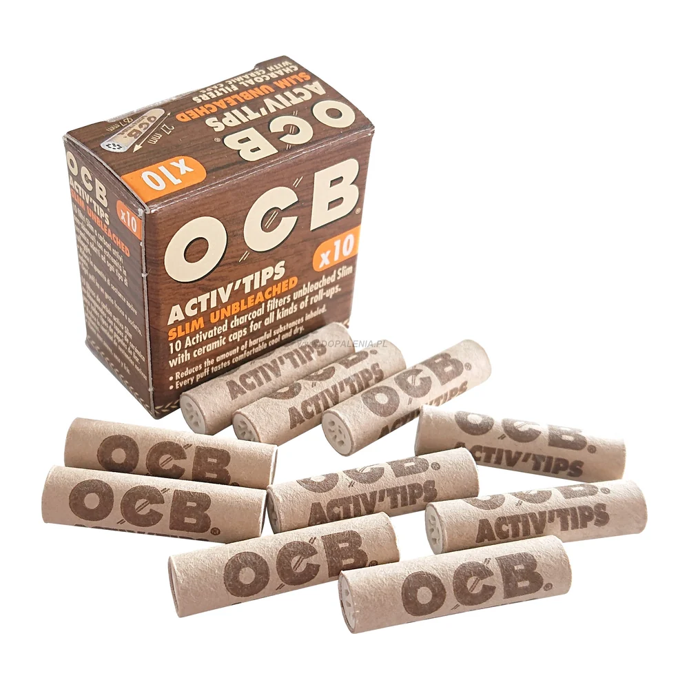 OCB Activ'Tips Slim Unbleached 7mm (10 Filters)