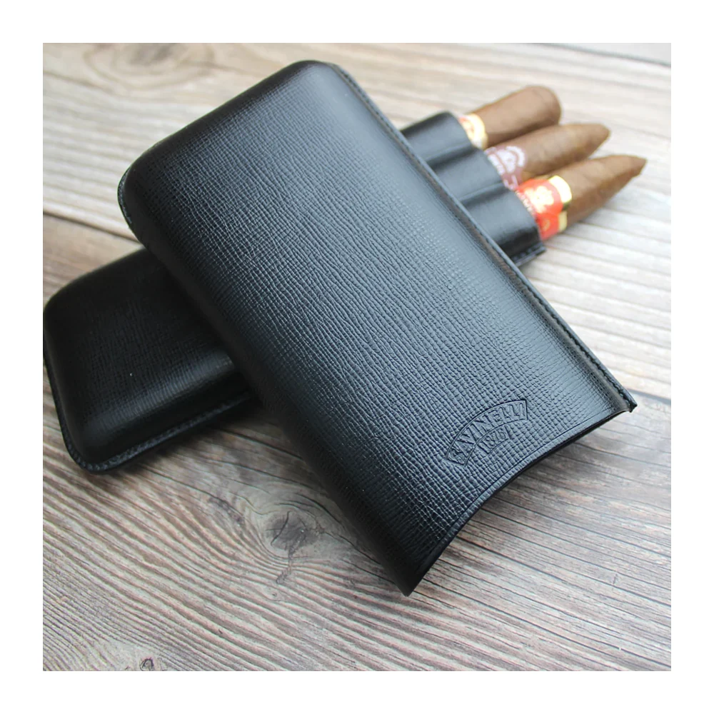 3 Cigars case black