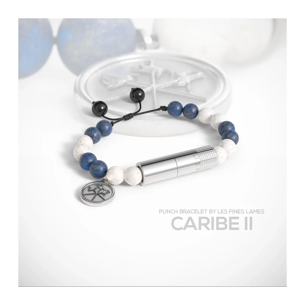 Punch bracelet Caribe II (white&blue)