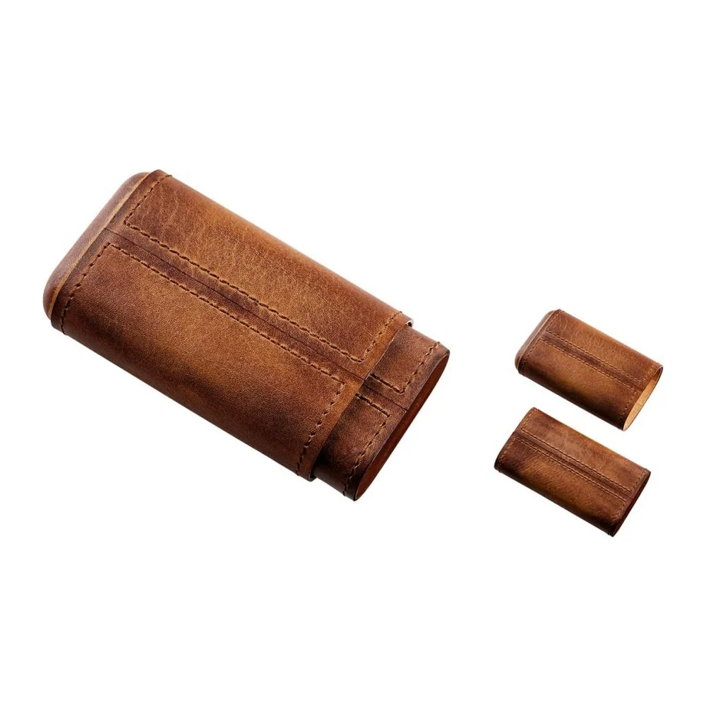 Cigar Case 3 Places Brown dermatini 813007